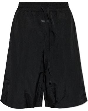 Fear Of God Shorts With A Logo Patch - Black