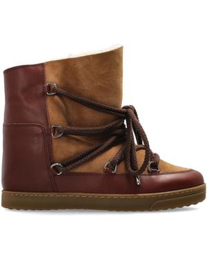 Isabel Marant 'Nowles' Wedge Snow Boots - Brown