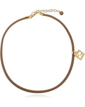 Fendi Leather Bracelet - White