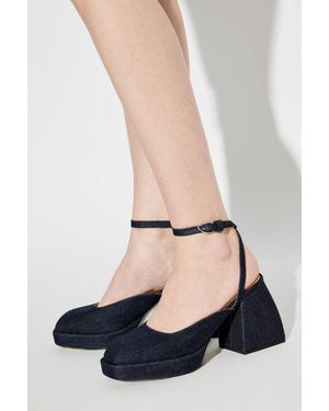 NODALETO Denim Platform Shoes - Blue