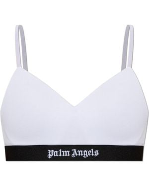 Palm Angels Bra With Logo - White