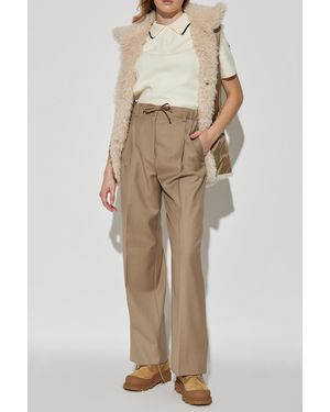 Moncler Creased Pants - Natural