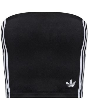 adidas Originals Top With Exposed Shoulders - Black