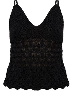Akep Top With A Decorative Weave - Black