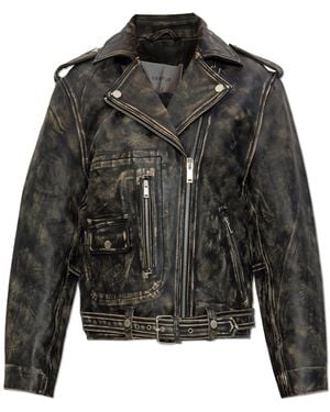 Gestuz Leather Jacket 'Gzrylee' - Black