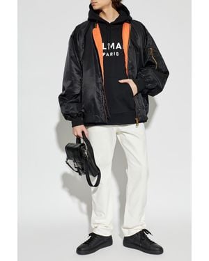 Balmain Sweatshirt With Printed Logo - Blue