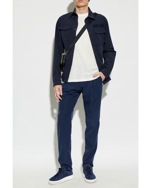 Paul & Shark Lightweight Jacket With Logo Patch - Blue
