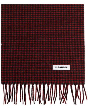Jil Sander Wool Scarf - Red