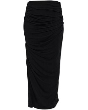 Entire studios Long Skirt With Draping - Black