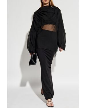 Rick Owens Silk Top Claudette - Black