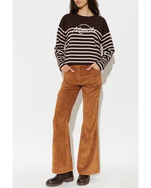 Moncler Wool Sweater With Striped Pattern - Black