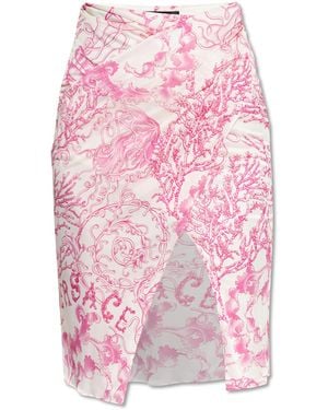 Versace Skirt With 'Underwater Barocco' Print - Pink