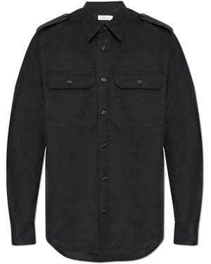 McQueen Shirt With Epaulettes On The Shoulders - Black