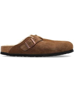 Birkenstock Boston Vl/Shearling Mules - Brown