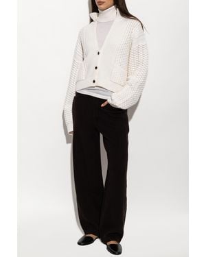 Lisa Yang Cashmere Cardigan 'Becs' - White