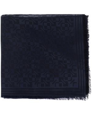 KENZO Scarf With Raw Finish - Blue