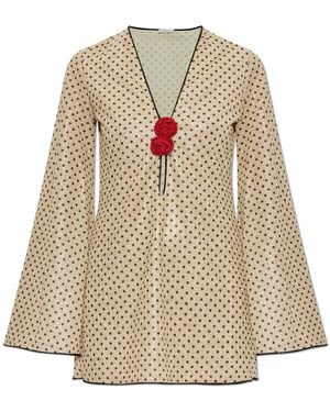 Oséree Dress With Lurex Thread - Natural