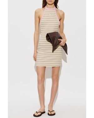 Amiri Dress With Stripe Pattern - Natural
