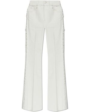 McQueen Jeans With Raw Finish - White