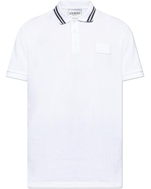 Iceberg Polo With Logo Patch - White
