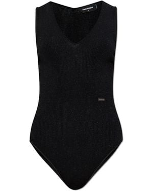DSquared² Bodysuit With Lurex Thread - Black