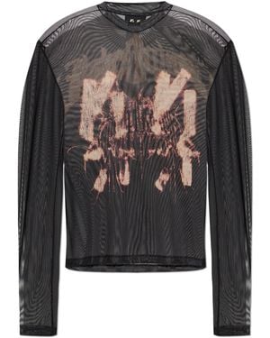 44 Label Group Transparent T-Shirt - Black