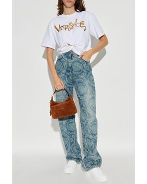 Versace T-Shirt With Logo - White
