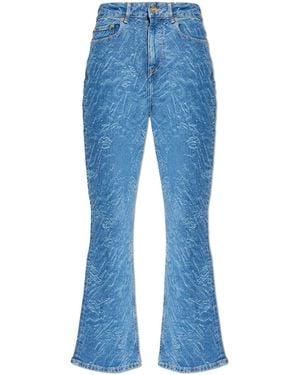 Ganni Jeans With Flared Legs - Blue