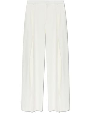 CASABLANCA Wool Trousers With Pleats - White