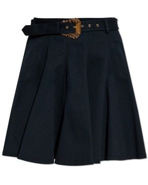 Versace Jeans Couture Short Skirt With Belt - Blue