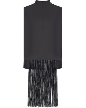 Sportmax "Soraia" Top With Fringes - Black