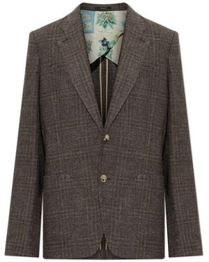 Paul Smith Blazer With Double Vent - Grey