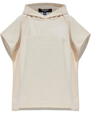 Balmain Cotton Poncho - Natural