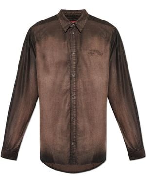 DIESEL Shirt 'D-Simply-S16' - Brown