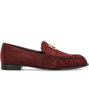 Fendi Leather 'Loafer' Shoes - Red