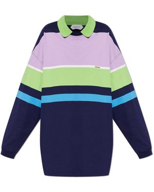 Versace Long Sleeve Polo - Blue