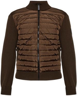 Canada Goose Cardigan With Quilted Front 'Hybridge' - Brown