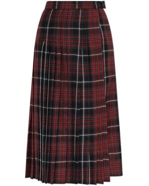 Burberry Plaid Pattern Skirt - Purple