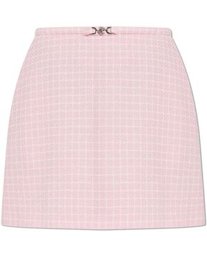 Versace Plaid-Patterned Skirt - Pink