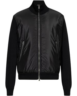 Tom Ford Cardigan With Insulated Front - Black
