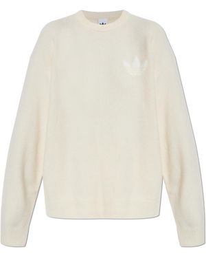 adidas Originals Jumper With A Round Neckline - White