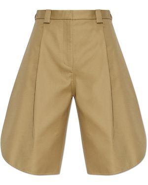 Balenciaga Wide-Leg Shorts - White
