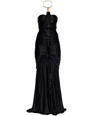 Balmain Draped Dress - Black
