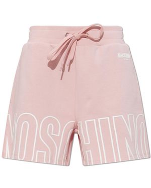 Moschino Logo Sweat Shorts - Pink