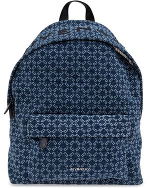 Givenchy Backpack With Monogram - Blue
