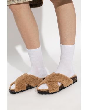 DIESEL 'D-Woodstock-Sa' Slides - White