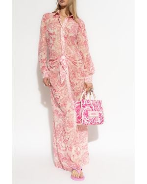 Versace Dress With Waist Draping - Pink