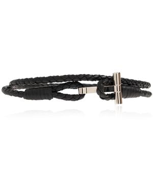 Tom Ford Leather Bracelet - Black