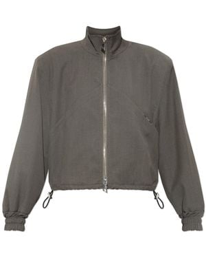 The Attico Jacket With Sewn-In Shoulder Pads - Grey