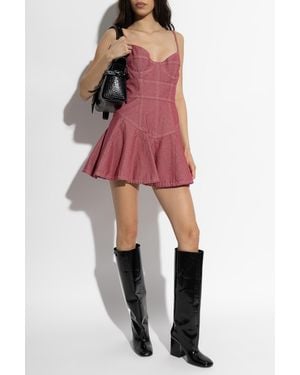 DSquared² Denim Off-Shoulder Dress - Pink